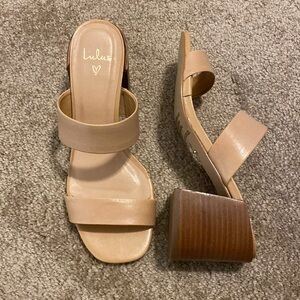 Lulu’s nude block heel